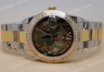 Copy Rolex Datejust Special Edition Black Face 31mm Diamond Two Tone Gold